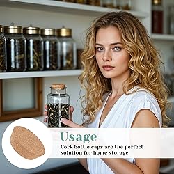 2pcs Large Cork Stoppers for Jars Cork Lids for
