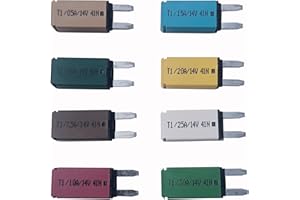 Tiwerlfe - DC 14V Auto Reset Table Fuse, Mini Blade Style Circuit Breaker Fuse for Marine Automotive Circuit Breaker 8pcs Mix