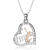 TALYKONG Tennis/Basketball/Baseball/Basketball/Soccer/Volleyball Necklace for Women Sport Inspirational Jewelry Gifts for Women Men