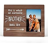 FONDCANYON Awesome Brother Picture Frame, Best Brother Gift for Birthday or Christmas (4x6 Inch Photo)