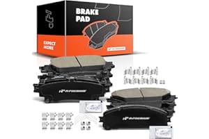 A-Premium Front and Rear Ceramic Disc Brake Pads Set Compatible with Select Lexus and Toyota Models - RX350, RX450h 2010-2015
