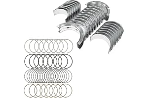 BuliBoao Engine Piston Ring & Main Rod Bearing Set Standard Fits for GM Chevy GMC Gen III IV LS 4.8L 5.3L 1999-2016 41859cp, 