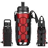 Molle Water Bottle Holder, Water Bottle Pouch Attachment for Backpack, Adjustable Multi-Purpose Tactical Bag for 16 24 32 40 64 oz Adapted to Vest Belt