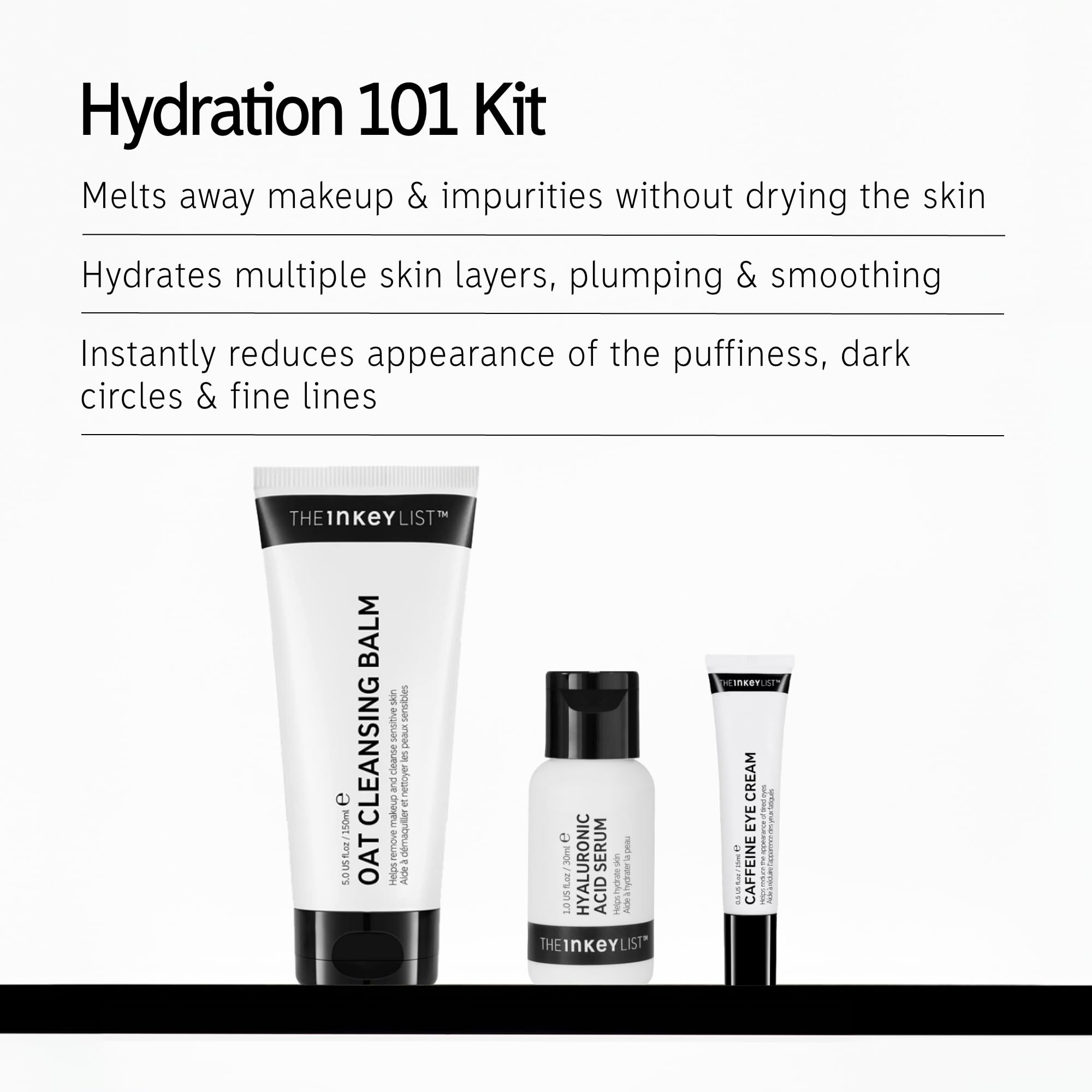 The INKEY List Hydration 101 Set, Hydrating Skin Care, Combats Dry Skin, Vegan Friendly, Suitable For All Skin Types
