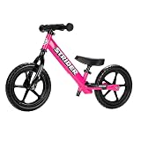Strider 12” Sport Bike, Pink - No Pedal Balance Bicycle for Kids 1 to 4 Years - Includes Safety Pad, Padded Seat, Mini Grips & Flat-Free Tires - Tool-Free Assembly & Adjustments
