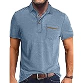 Men's Casual Polo Shirts Short Sleeve Summer Shirts Classic Collared Golf Shirt