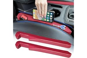 YJDayy Car Seat Gap Filler 2 Pack- Universal Car Gap Filler for Car, SUV, Truck to Fill The Gap Between Side Seat and Console Stop Things from Dropping Car Accessories Interior (Red)