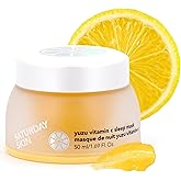 Saturday Skin Yuzu Vitamin C Overnight Sleep Mask Regenerist Retinol Ultra Rich Face Moisturizer Cream Smooth Skin and Reduce Wrinkles Ideal for All Skin Types