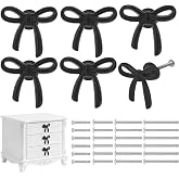 Foyofly Bow Dresser Knob, Decorative Cabinet Hardware (6, Black)