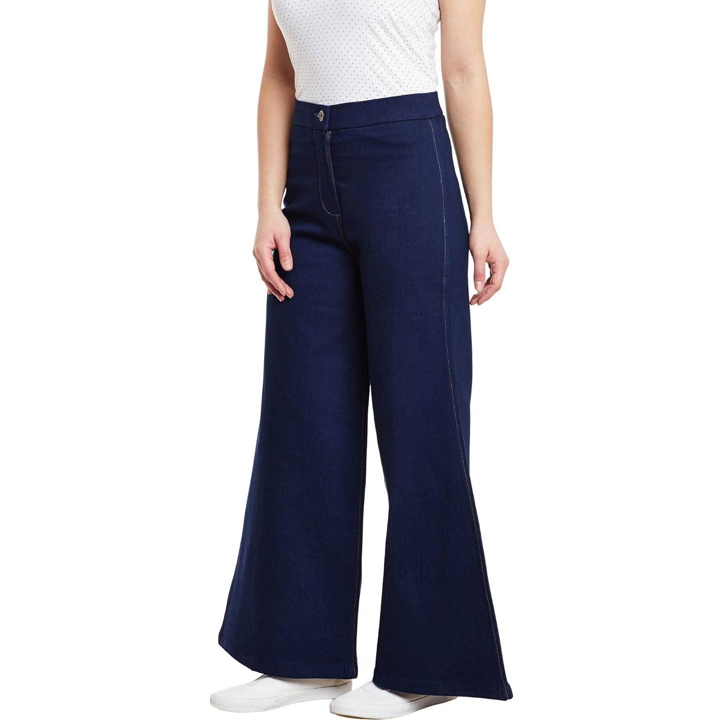 rider republic women denim palazzo pants(blue_28)