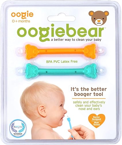 Amazon Oogiebear ウーギーベア 赤ちゃんの鼻水 鼻くそ取り ウーギーベア お鼻掃除スコップ オレンジ シーフォーム 2本入り 鼻吸い器 ベビー マタニティ 通販