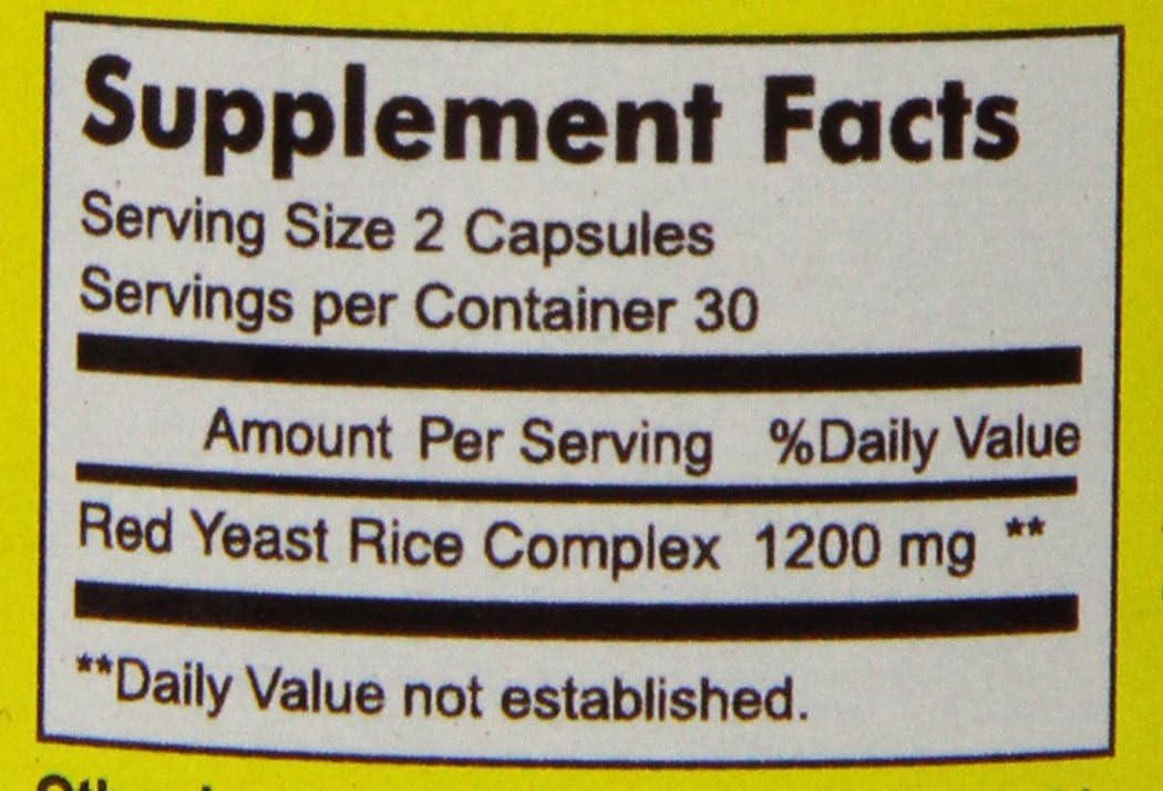 Mason Natural, Red Yeast Rice, 1200 mg, 60 Capsules Bottle (Pack of 3), Herbal Dietary Supplements May Help Maintain Healthy Cholesterol and Promote Circulation: Health & Personal Care