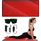 Red Light Therapy Mat for Body, 31.9" x 14.2" Large Red Light Therapy Pad with Protection Device, 660nm & 850nm Infrared Light Therapy Wrap for Body Back Waist Shoulder Knee Joint, Gift for Women Men