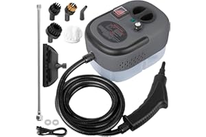 HCCTWOOW 1200ml Handheld Steam Cleaner,W/Brush Heads,High Temperature Steamer for Cleaning,2500W Portable Steam Cleaning for Home Use (Gray-1200ml steam)