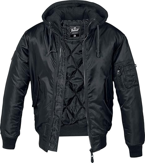 Brandit MA1 Sweathood Bomberjacke schwarz