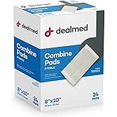 Dealmed Sterile Abdominal (ABD) Combine Pads, Individually Wrapped, First Aid Wound Dressing (Pack of 1, 8&rdquo; x 10&rdquo;)