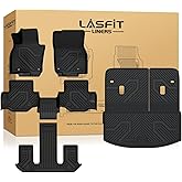 LASFIT Floor Mats & Backrest Mats & Cargo Mats for Mazda CX-90/CX-90 PHEV 2026 2025 2024 7 Seats with 2nd Row Bucket Seats, All Weather TPE Custom Fit Floor Liners for CX-90/CX-90 PHEV Car Mats