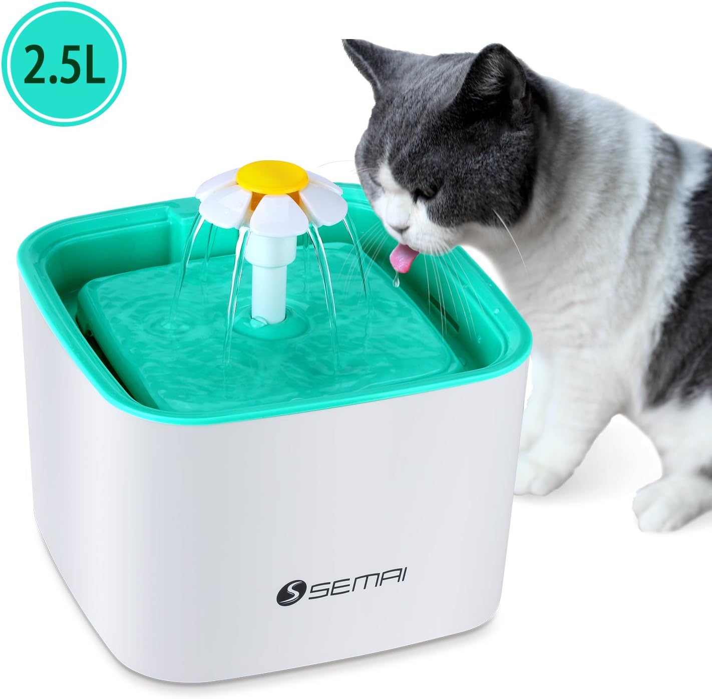 Parner Katzen Trinkbrunnen 2,5L Automatischer Blumentrinkbrunnen Pet
