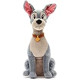 Disney Store Tramp Medium Soft Toy for Kids, Cuddly Character with Fuzzy Texture and Embroidered Details, Collar and Dogtag, Disney Plushy Suitable for All Ages