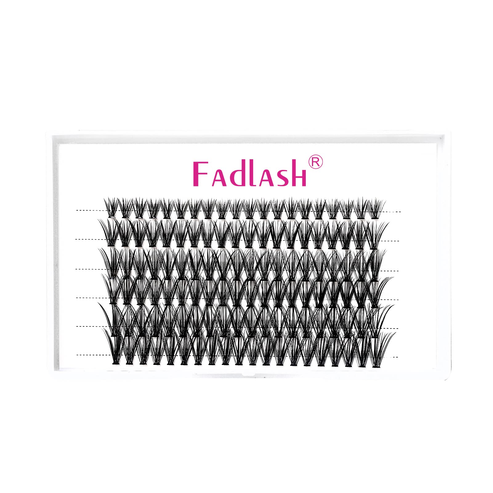 FADLASH Lash 0.07mm D Curl 14mm 30D Single Length Cluster Lashes DIY Eyelash Extensions — image 1