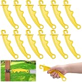 Tondiamo 12 Pcs Electric Fence Gate Handle 8" Insulated Plastic Gate Handle | Gate Electric Fence Gate Handles, Prevent Accidental Electric Shock, Farm Ranch Garden Temporary Fencing