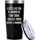 A Boss Like You is Harder To Find Travel Mug Tumbler.Funny Boss Day,Office Gifts.Moving Appreciation Retirement Birthday Christmas Gifts For Men Women boss From Employees(20oz Black)
