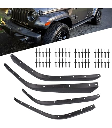 Front & Rear Fender Flares Extensions Set for 2020-2023 for Jeep