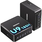 GEEKOM Mini PC IT13 MAX,Ultra 9 185H,24GB RAM,500GB SSD(Upgradeable) | High Speed LPDDR5(5600MT/s)Industrial Computer (Arc Graphics) 8K | WiFi 7| Dual LAN|Gaming/Engineering/Multitasking(AI Boost)