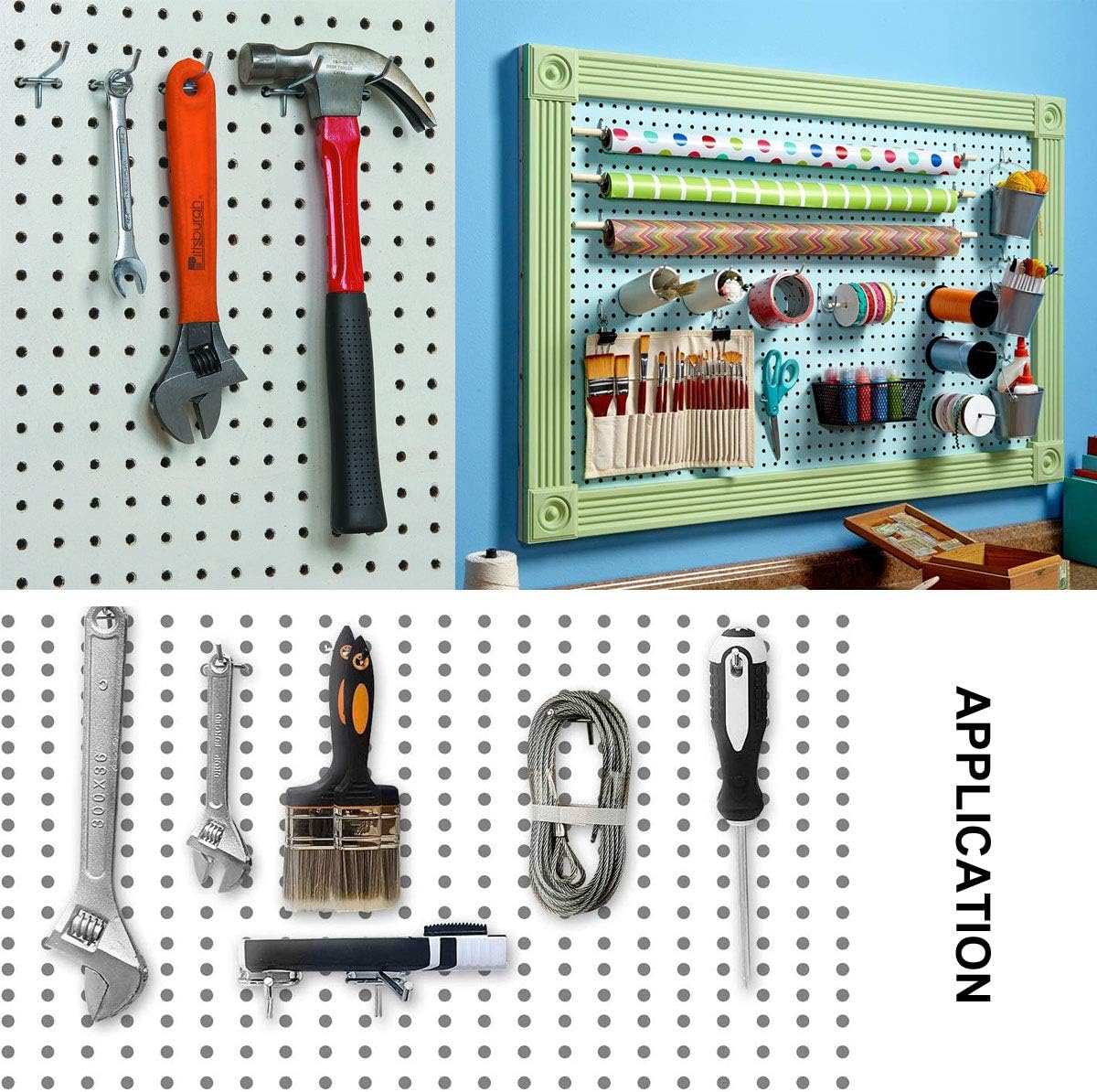 250 PACK) 6 Inch All Metal Peg Hooks 1/8 to 1/4 Pegboard, Slatwall, Garage kit