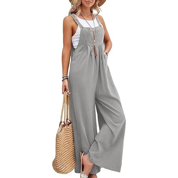 Amazon.com: TaoZiPeach Cotton Linen Jumpsuit Women Casual Amazon.com: TaoZiPeach Cotton Linen Jumpsuit Women Casual