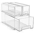 Amazon.com: Sorbus 1 Large & 2 Small Clear Stackable Storage Drawers ...