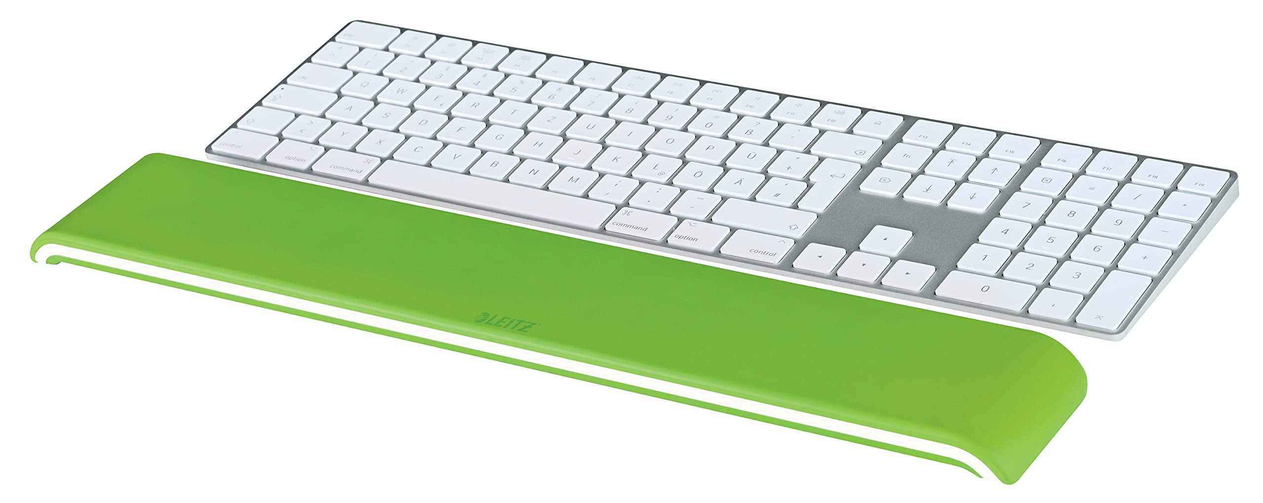 Leitz Ergo WOW Adjustable Keyboard Wrist Rest, Two Height Settings, Green/White, 65230054