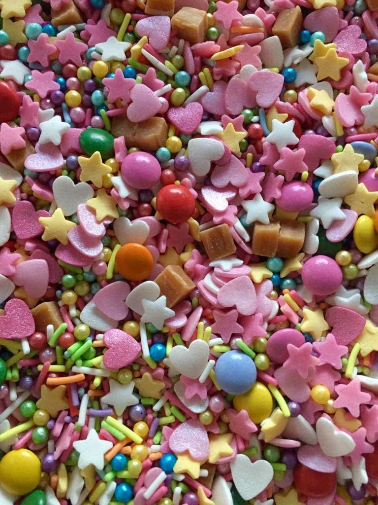 Pick n Mix Rainbow Edible Cupcake Cake Sprinkles Cake Decoration (120g)