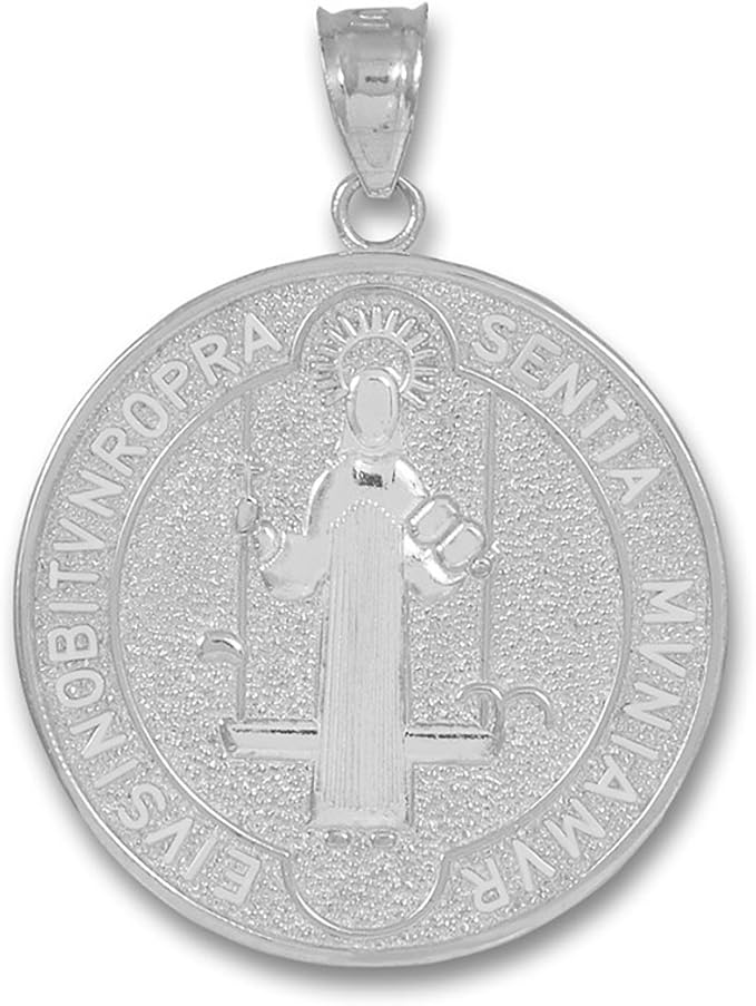 Medalla de San Benito Colgante de plata de ley 925 (tamaño pequeño) Claddagh Gold