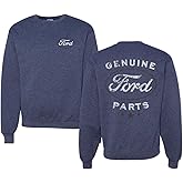 Wild Bobby Vintage Distressed Genuine Ford Parts Cars and Trucks Front and Back Unisex Crewneck Graphic Sweatshirt
