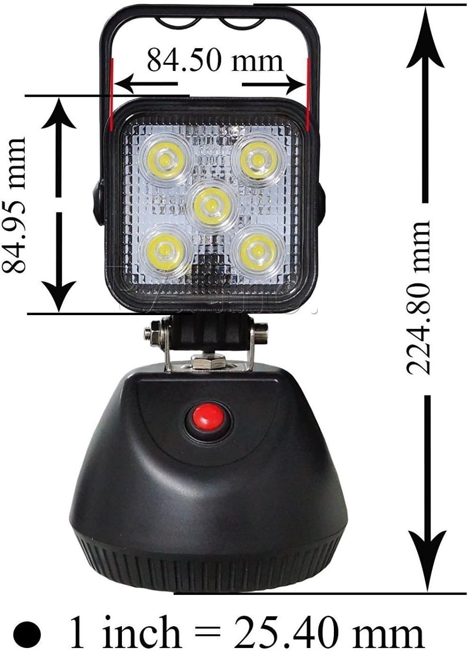 PA Dual High Power 1800lm Portable Rechargeable LED Work Light for Car Inspection Repair Outdoor Lighting SUV Off-Road Trucks Boats Jeep Tractor Garage, Camping Light: Automotive