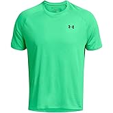 Under Armour - Mens Tech Textured Short Sleeve T-Shirt, Color Vapor Green/Black (299), Size: Medium