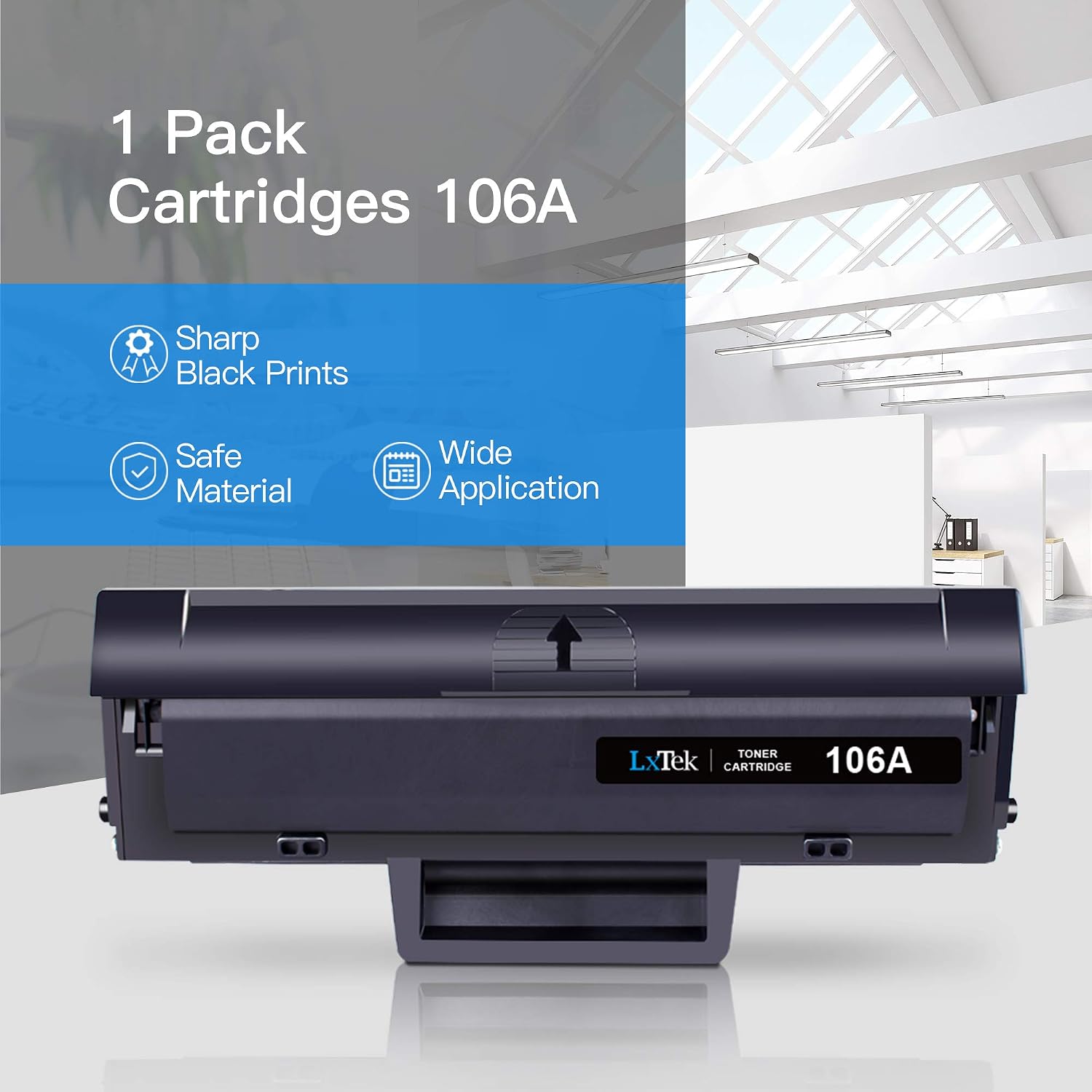 LxTek Compatible Toner Cartridge Replacement for HP 106A W1106A for Laser 107a 107r 107w HP Laser MFP 135a 135r 135w 135wg 137fnw 137fwg (Black) - Image 3