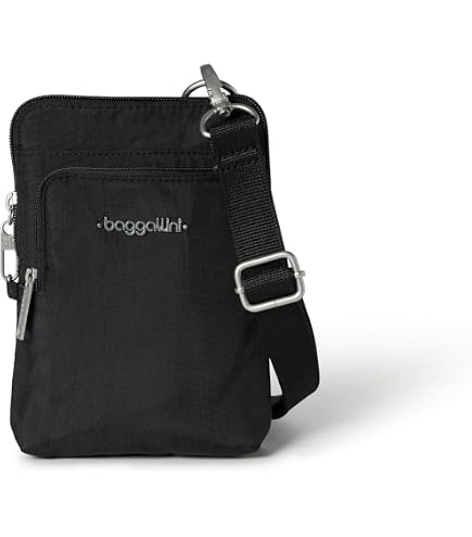 Baggallini Women's Rfid Journey Crossbody, Black Cheetah : Clothing, Shoes & Jewelry