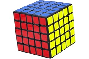 Julysgift Classic Magic Cube 2.45" Puzzle 5x5 Smart Speed Cube Educational Game Brain Teaser (5x5 1PK, Black)