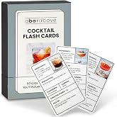 A Bar Above Cocktail Flash Cards, Deck of Drink Recipes, Beginner to Pro | Step by Step Ingredient Ratios and Garnish Notes, Home Bartender Guide, Mixology Learning Companion, Party Game, Bar Favorite