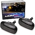 iJDMTOY Smoked Lens Amber Full LED Fender Side Marker Light Kit Compatible With JDM Spec Honda/Acura RSX Integra Civic EP3 Replace OEM Amber Sidemarker Lamps