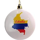 Colombia Ornament Decoration with Country Map Vacation Souvenir Christmas Tree Decor