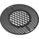 onlyfire 2-in-1 Cast Iron Grill Grate Replacement Weber Gourmet BBQ System | For Weber 22inch Kettle Charcoal Grills