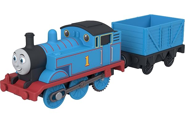 Thomas & Friends by Fisher-Price Motorized Toy Thomas Train & Cargo, Battery-Powered Engine & Vehicle, Featuring Classic Char