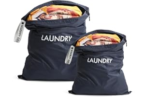 WiseBoy 2 Pack Laundry Bags, Washable Wet Dry Bag, Travel Laundry Bag Dirty Clothes Organizer, Swimming Yoga Bathing Suit Wor