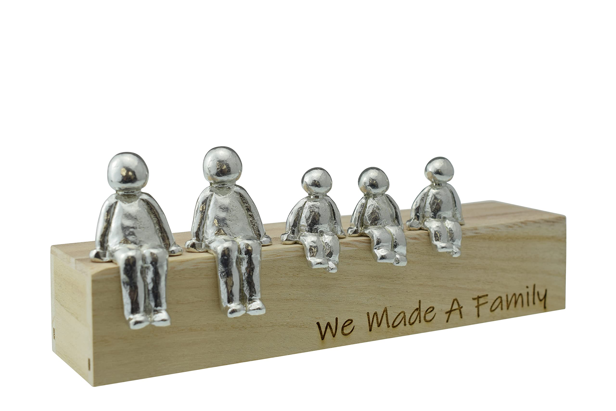 We Made A Family Ornament - Choose Your Family Combination (3 children) Box & Woodgrain May Vary