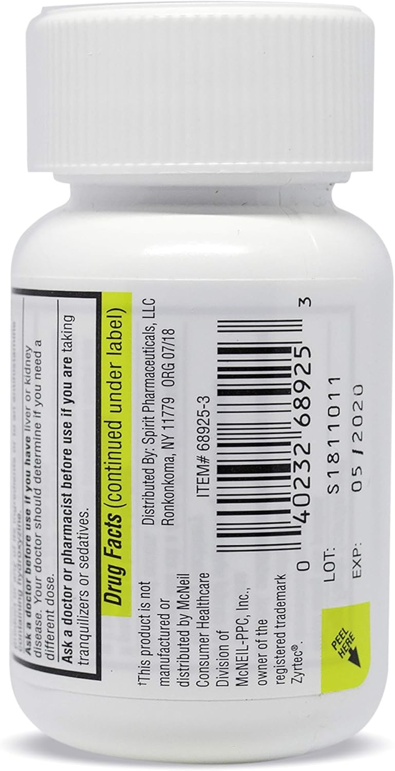 ValuMeds 24-Hour Allergy Medicine (300-Count) Antihistamine for Pollen, Hay Fever, Dry, Itchy Eyes, Allergies | Cetirizine HCl 10mg Caplets: Health & Personal Care