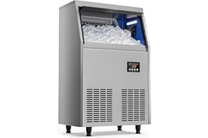 Coolski Commercial Ice Maker Machine 200LBS/24H, Under Counter Ice Maker with 35LBS Storage Capacity, Stainless Steel Ice Machine for Restaurant Home Bar, DOE