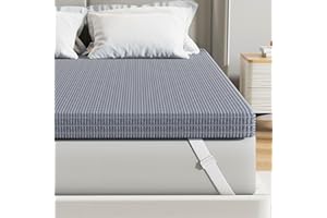 Unipon 2 Inch Firm Mattress Topper Queen Size, Firm Memory Foam Mattress Topper for Pressure Relief, Support Foam Topper with Removable Bamboo Cover, Firm Bed Topper Lovers